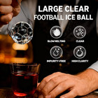 Premium Silicone Soccer Ice Ball Maker For Whiskey   Cocktails  2 5  Spheres