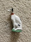 1880 Hand Painted Miniature Staffordshire Dalmatian Dog Figurine Black White   