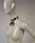 Edwardian Black   White High Collar For Dress W Lace Details - Old Stock