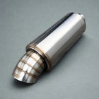 K-tuned Turndown Muffler 304 Stainless Steel Brushed Alloy In 2 5  Out 3 