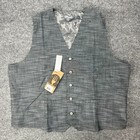 Chef Works Waitstaff Vest Mens 2xl Xxl Gray Button Up Urban Collection Server