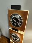 Vintage Weather Station Hygrometer Barometer Thermometer Metal-glass-wood 17   