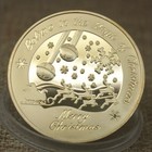 Vintage Style Santa Claus Wishing Coin  Christmas Commemorative Metal Coin