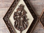 Vintage Syroco Inc  4271 Usa Woodtone Decorative Wall Plaque - Set Of Three