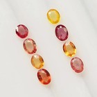 1 28 Ctw Natural Fancy Sapphire Oval Set 8 Pcs 4x3mm Heated