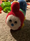 Vintage Eden Toys Wind Up Musical 8  Plush Train - Works