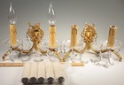 Pair Of Antique French Gold Gilt Electric Candle Wall Lamp Sconces Fix project