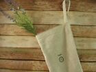 Vintage Canvas Hanging Wall Pocket Textile Pouch Handmade Primitive   8 Logo 