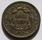 1839 Coronet Head Large Cent 1c Au  Nice Grade Penny
