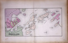 1871 Plat Map   Portland   Casco Bay  Cumberland County  Maine By F w  Beers