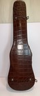 Antique 1930s Violin Case Crocodile Alligator Pattern Eagle Lock Green Velvet 
