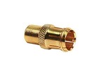 T181 Twist-on To Push-on Cable Converter  2 Pack - Converts Threaded Coax