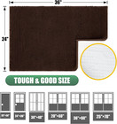 Absorbent Outdoor Doormat 36  X 24   Washable Muddy Door Mats For Dog Non Slip I