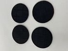 Vintage Mcm Baekgaard Leather Coaster Set With Case Gold Silver Bronze Brown