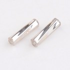 50g Glass Twist Bugles Beads  White Silver Lined White For Jewelry Making