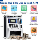 Atm Piggy Bank For Kids  Atm Machine For Real Money With Debit Card  Bill Feeder