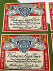 Vintage Budweiser Lager Beer Labels Unused 12 Oz - Lot Of 6 Anheuser Busch
