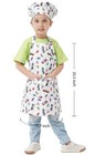 Kids Apron And Chef Hat Set  Children s Kitchen Cooking L 6-12 Year Car White
