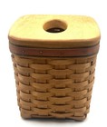 Longaberger Basket Set Tissue Lid And Protector 1994