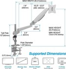 Avlt Single 13 -32  Monitor Arm Desk Pole Mount Fits One Flat curved Dm62-1