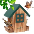  Bird Feeder For Outdoors Hanging  Wooden Bird Feeder House With Green