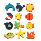 12pcs set Cute Fridge Magnet Wooden Cartoon Shape Educational Toys For Baby Kids