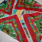 Malaysia And Singapore Scarf Polyester Vintage Travel Souvenir Red Square 30x30 