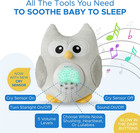 Baby Sound Machine  Portable Owl Soother   Baby Night Light Projector  Comfortin