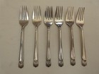 6 Vintage 1847 Rogers Silverplate Eternally Yours Salad Forks 6 5 8 