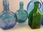 Lot 7 Vintage Mini largeassorted Wheaton Glass Bottles Blue  Green