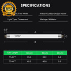 T5 Grow Light Bulbs 2 Ft 22 Inches  24w 6500k Ho Fluorescent Tubes Light Bulbs  