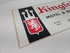 Original Vintage Kingsfalls Motel Restaurant Decal Sticker Oregon 20  X 9 