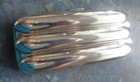 Superb Vintage Sterling Silver Three Tube Fluted Cigar Case  H m 1904 Birmingham