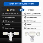 Sansi Outdoor Floodlight 10 000lm Led Motion Sensor 90w Security Light 2 Pack 