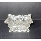 Boston   Sandwich Shell Pattern Lacy Period Flint Glass Salt Rectangle