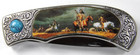 Vtg Museum Art Collectibles Native American Indian Theme Pocket Knife W  Case