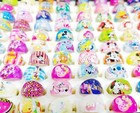 Wholesale 150pcs Mixed Lots Cute Cartoon  Kids Resin Lucite Rings Party Jewelry