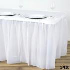 6 Pcs 14 Ft Plastic Table Skirts Disposable Wedding Party Catering Banquet Sale