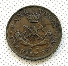 1857 Canadian Half Penny Bank Token