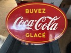 Vintage Coca-cola Metal  Oval Sign  1940   s