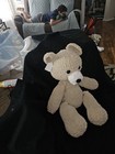 Handmade Crochet Stuffed Teddy Bear Washable Childs Toy Light And Dark Pink
