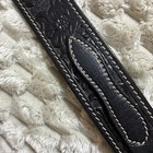 Vintage French Tooled Leather Equestrian Belt Western Silver 3-piece Buckle Set
