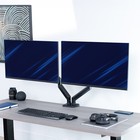 Vivo Black Dual 13  To 30  Computer Monitor Counterbalance Desk Mount Stand