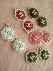 Lot Of 10  22mm Stamped  Button Zipper Designer Button  Chanel  Button Charm