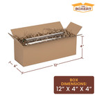 100 12x4x4 Shipping Packing Mailing Moving Boxes Corrugated Carton