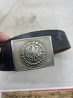 West German Army Leather Belt   Buckle  bb34