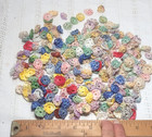 283 Vtg Thread Crochet Medallions Floral Hand Made Diy Embellishment Crafts