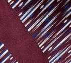 Vintage 60s Arrow Silk Tie Burgundy Atomic Stripe Retro Mod Mad Men Rockabilly