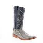Los Altos Ostrich Versage One Stitching Mens Gray Wide Cowboy Western Boots