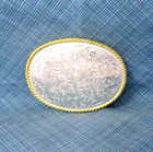 Classic Western Scroll Belt Buckle Cowboy Cowgirl Rodeo Vtg 80s Nocona  shy872